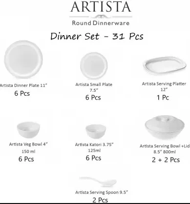 Cello Dinner Set Artista 31 Pieces - Image 4