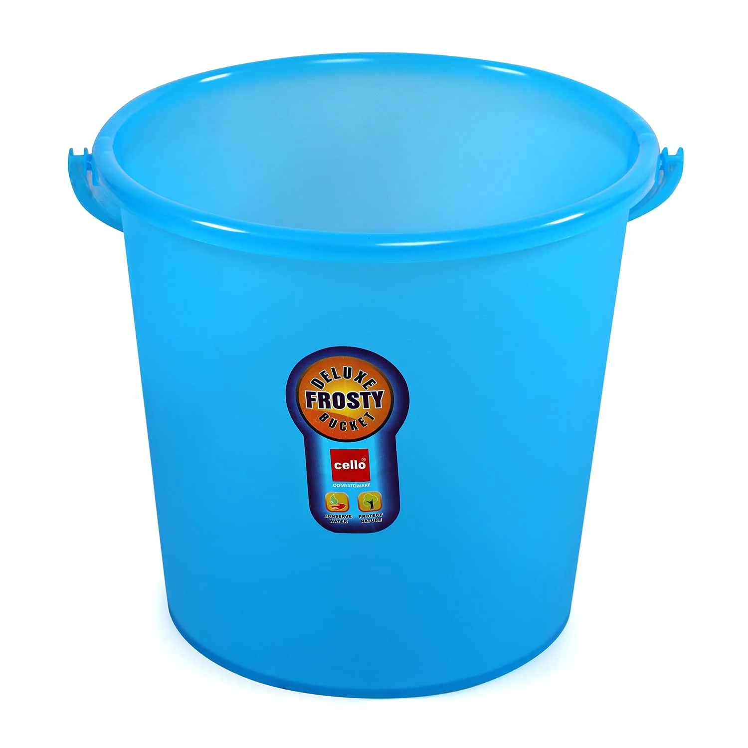 Cello Plastic Frosty Bucket Deluxe | 18 Liters | Light Weight and Easy to Carry | Strong and Durable Buckets | Perfect for Use in Bathrooms, Kitchen & Wet Utility Areas - Image 2