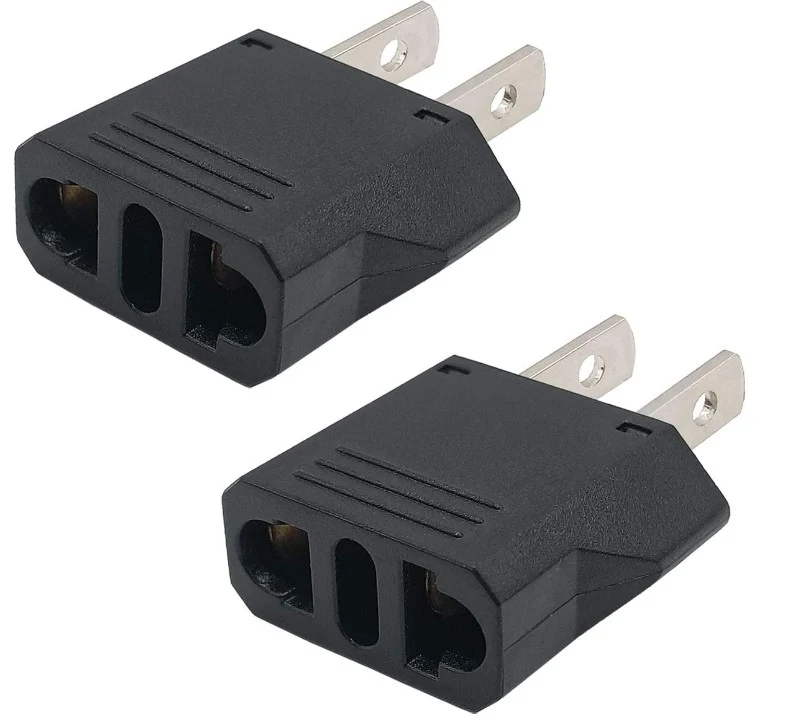 Ckitze US European to American Outlet Plug Adapter - Image 2