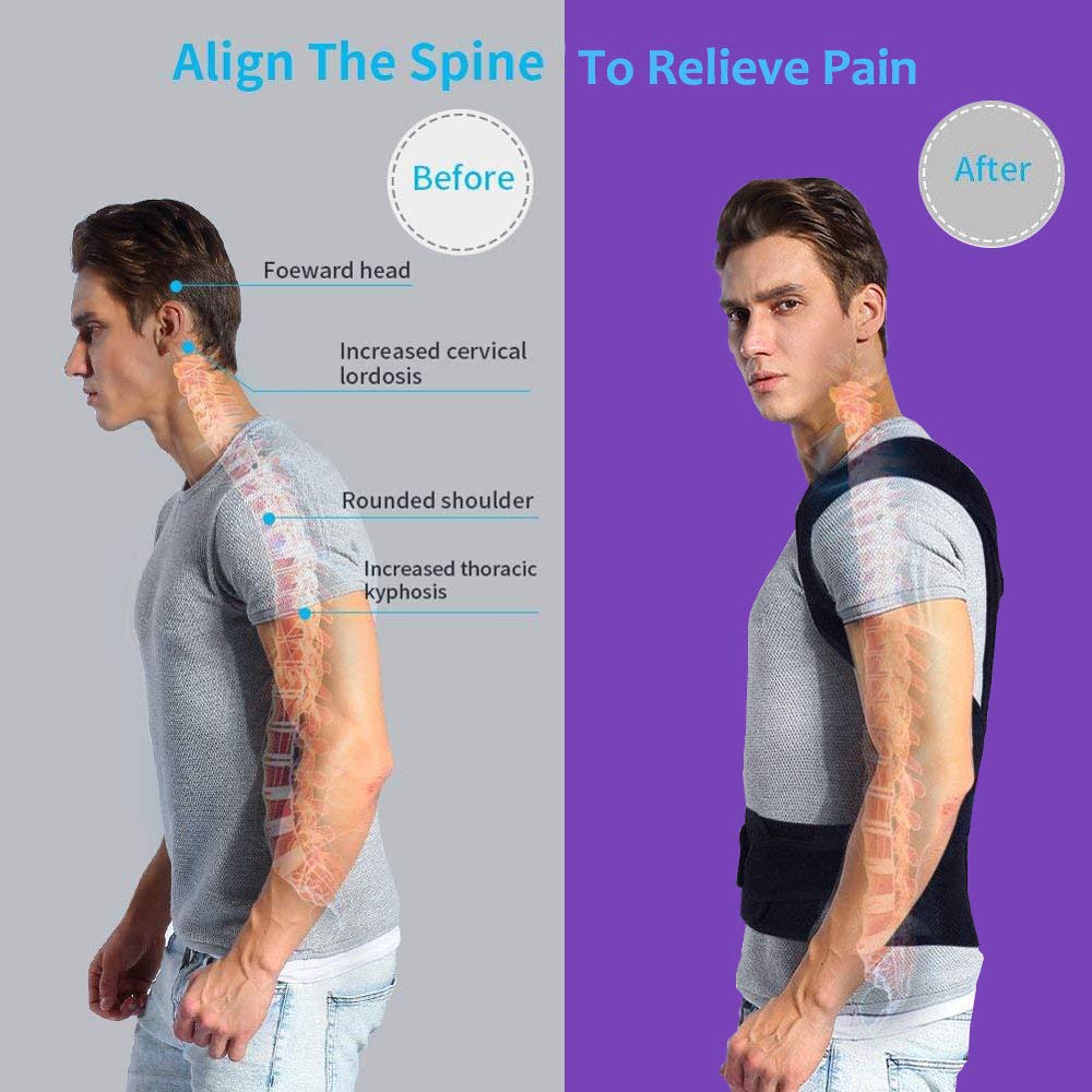 Back Brace Posture Corrector for Women and Men Back Lumbar Support Shoulder Posture Support for Improve Posture Provide and Back Pain Relief Large Size - Image 4
