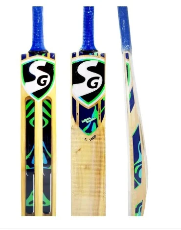 SG T-1400 Kashmir Willow Tennis Ball Cricket Scoop Bat Adult Size - Short Handle (Cover Included) - Image 3