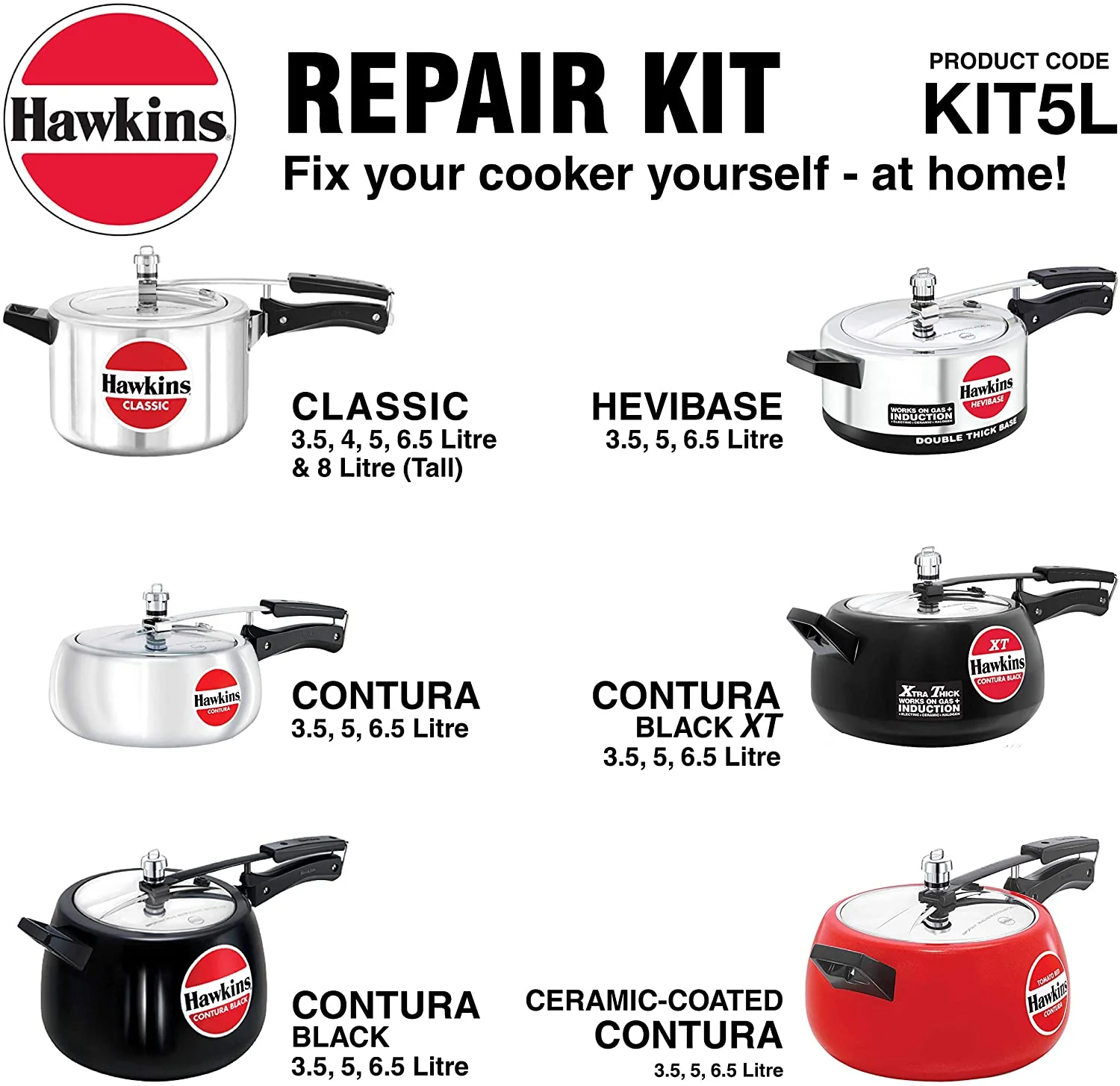 Hawkins Pressure Cooker Repair Kit - KIT5L - Image 4