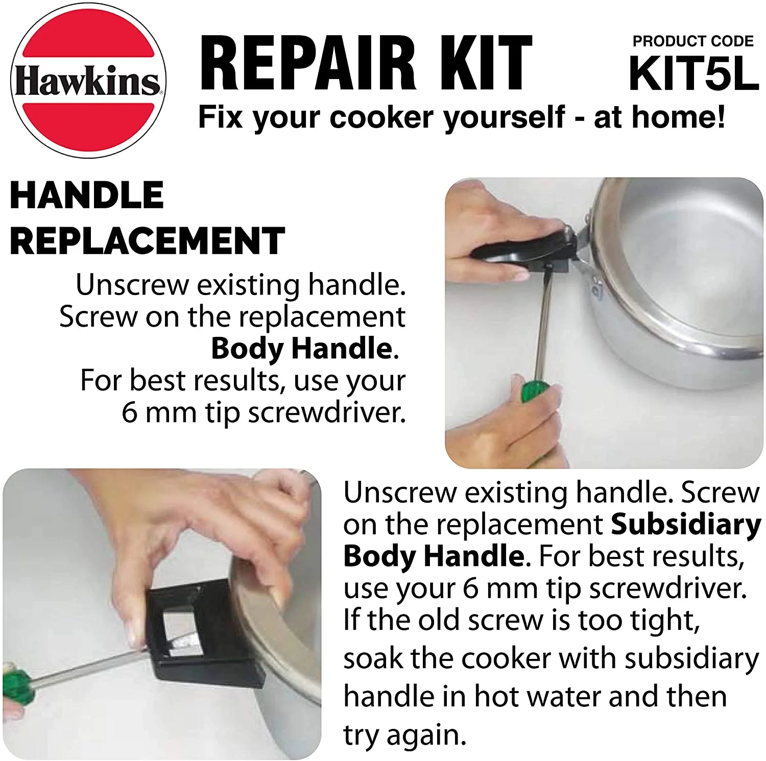 Hawkins Pressure Cooker Repair Kit - KIT5L - Image 6