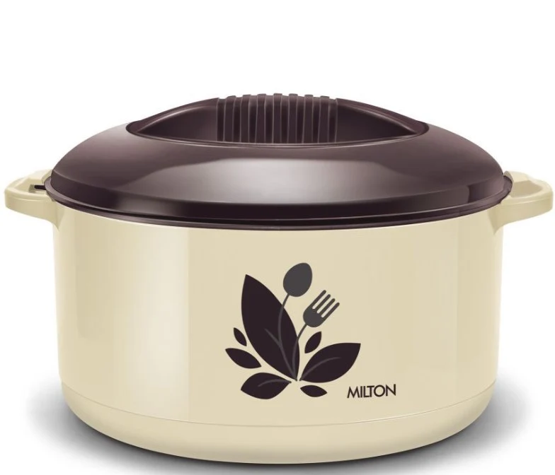 Milton Orchid 7500 Inner Steel Casserole, 6.71 Litres, Dark Brown | PU Insulated | BPA Free |Odour Proof | Food Grade | Easy to Carry | Easy to Store | Ideal for Chapatti | Roti | Curd Maker