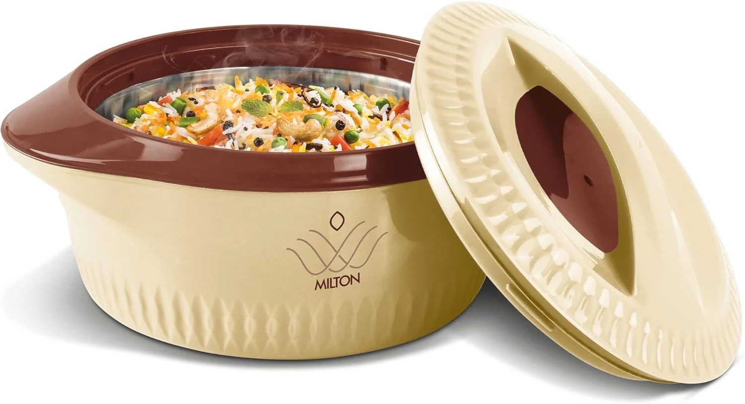 MILTON Royal 1500 Insulated Inner Stainless Steel Casserole, 1.27 litres | BPA Free | Food Grade | Easy to Carry | Easy to Store | Ideal for Chapatti | Roti | Curd Maker - Image 2