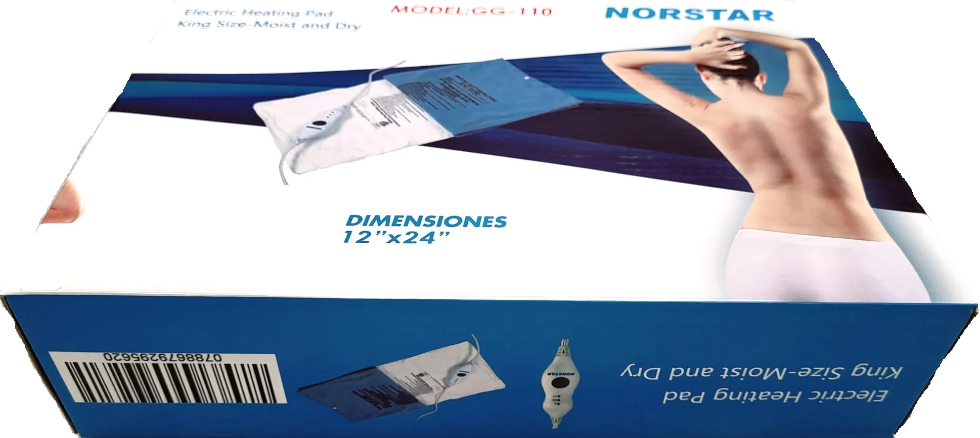 Norstar GG-110 Standard 12" x 24" Moist & Dry Heating Pad 110V for USA & Canada Use - Image 3