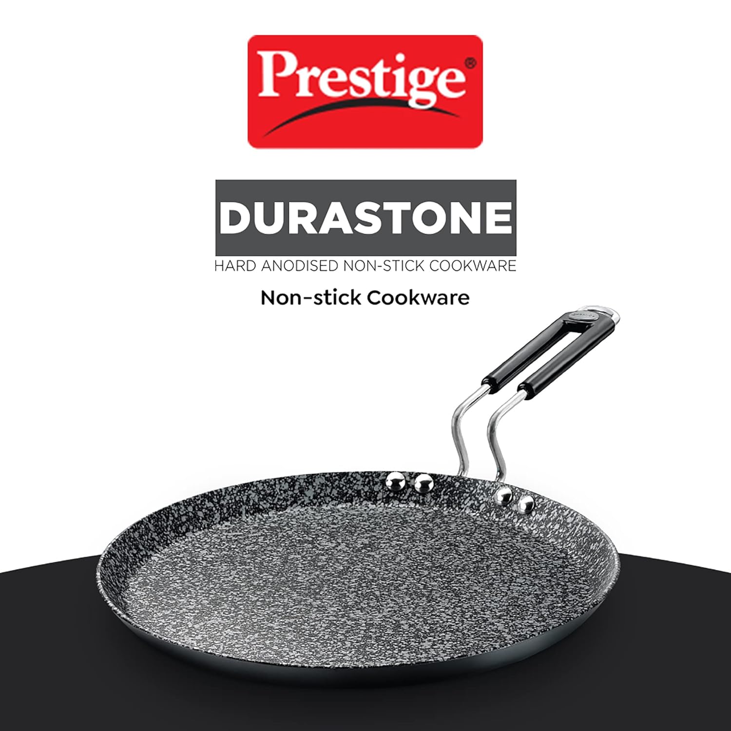 Prestige Durastone 25 cm Non-Stick Hard Anodised Tawa, 10-Inch - Image 4