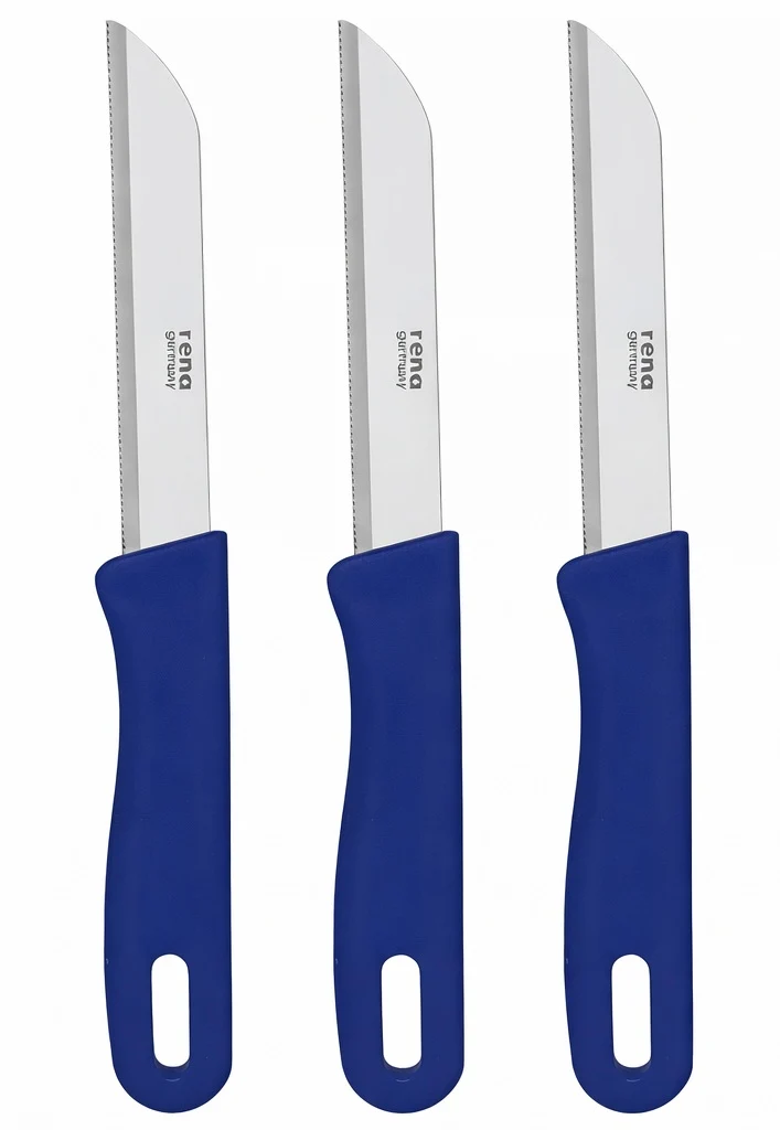Rena Germany Kitchen Knife 85mm Serrated - Set of 3 - Image 2