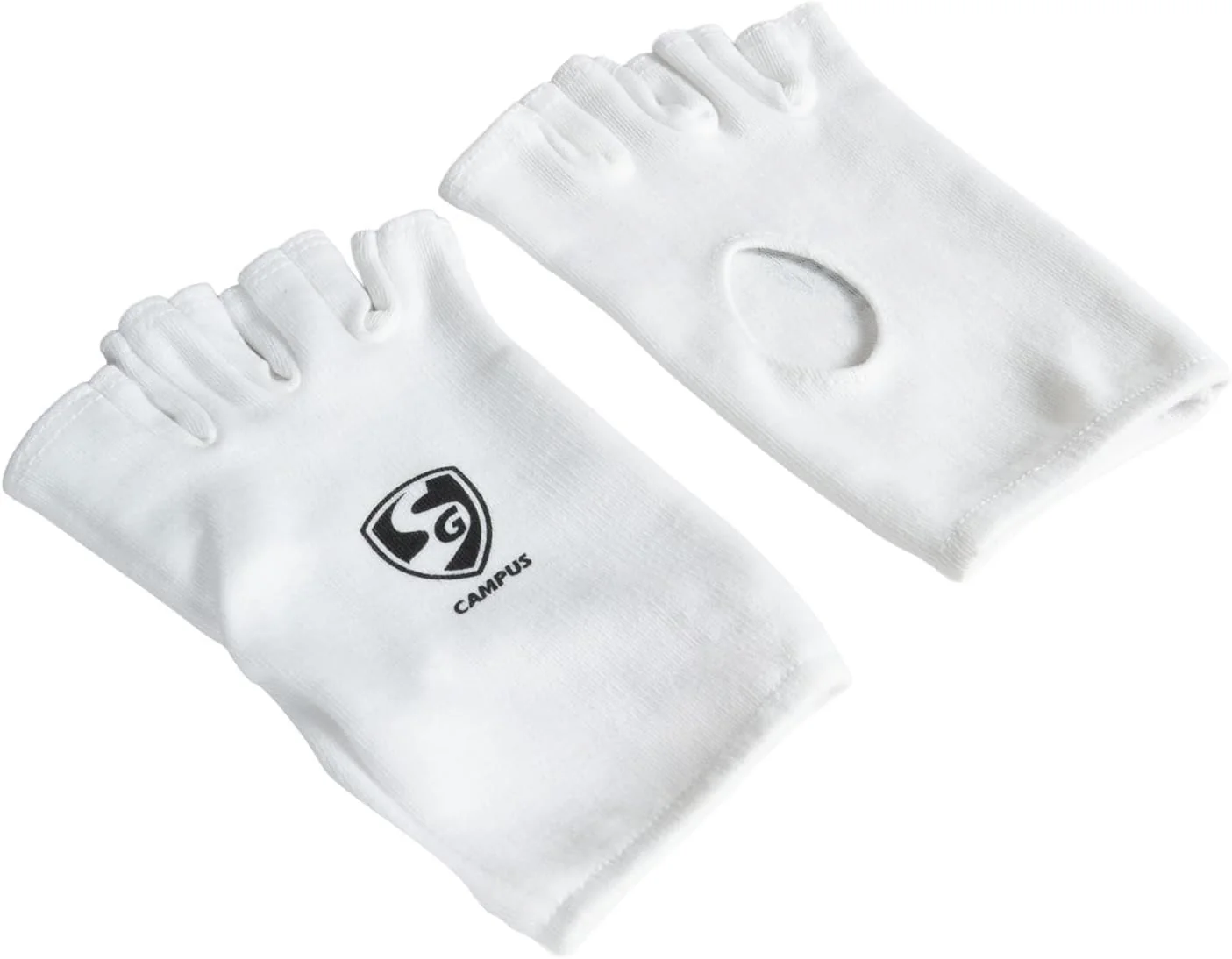 SG Campus Inner Gloves for Batting | White | One Size | Cotton | Men | Highly Absorbent Fabric | Cut Fingers for Better Grip | Comfortable Fit | Ideal for Cricket | Breathable Design