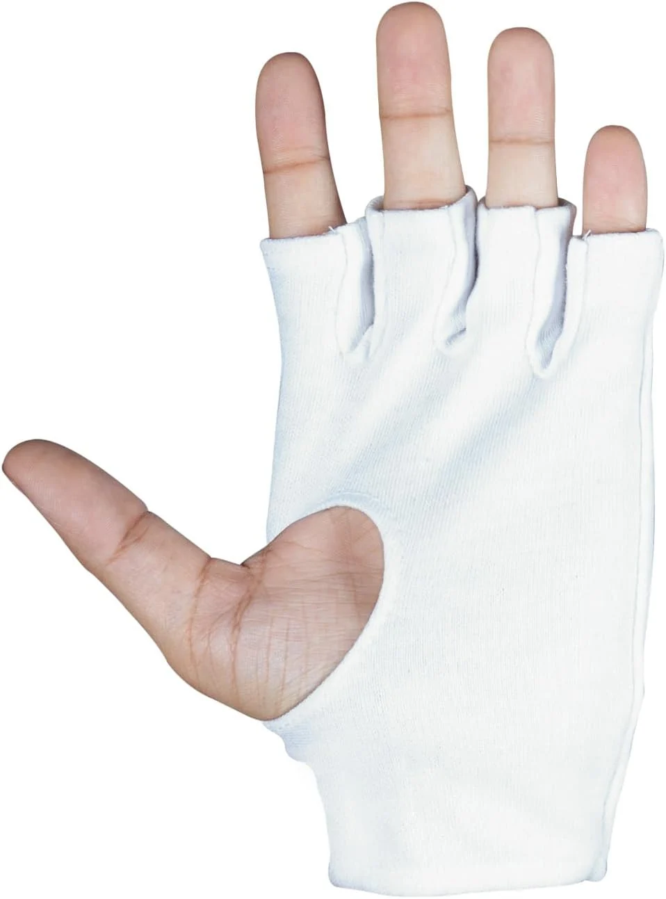SG Campus Inner Gloves for Batting | White | One Size | Cotton | Men | Highly Absorbent Fabric | Cut Fingers for Better Grip | Comfortable Fit | Ideal for Cricket | Breathable Design - Image 2