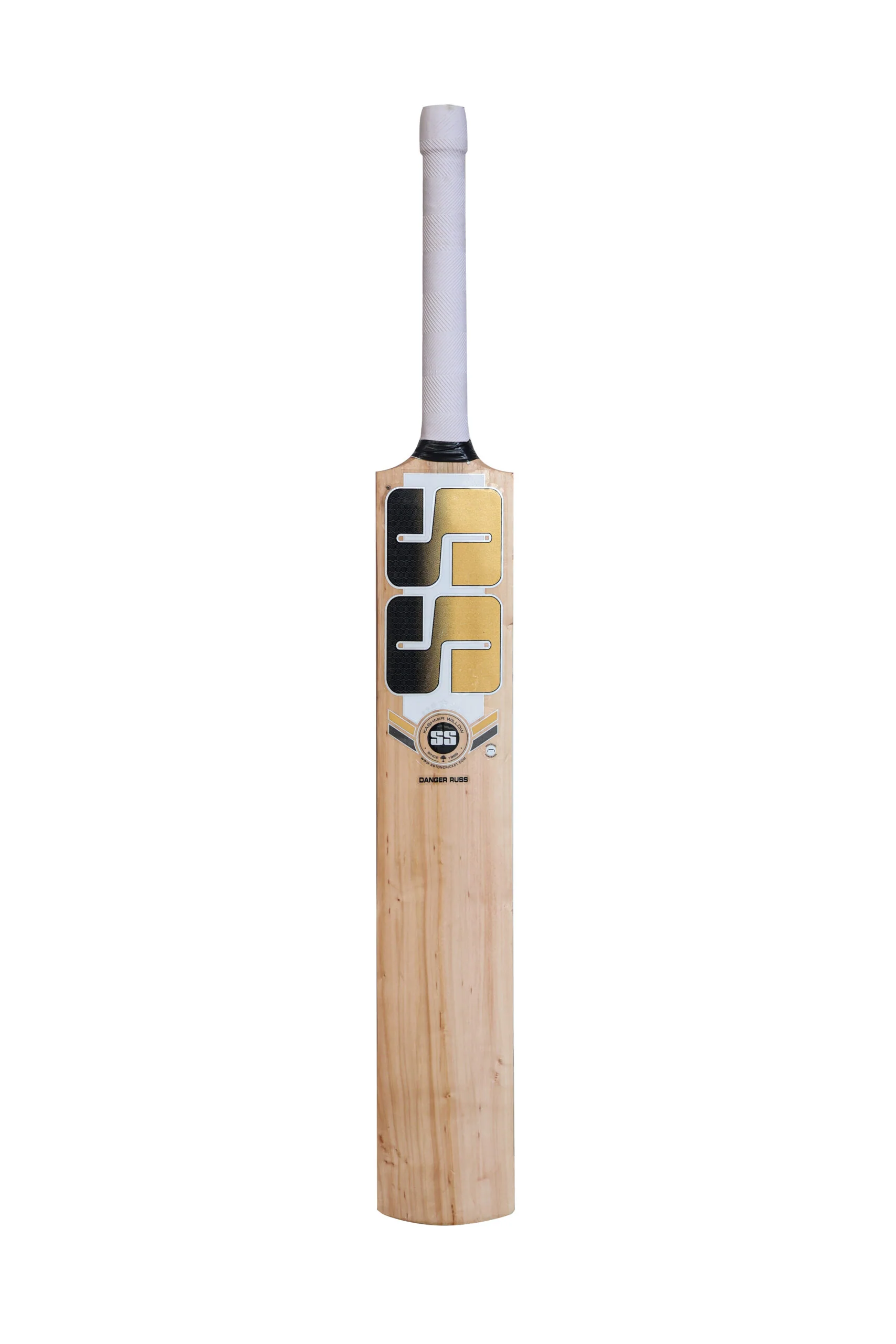 SS Dre Russ Players Jumbo Kashmir Willow Leather Ball Cricket Scoop Bat Adult Size - Short Handle (Cover Included) - Image 3