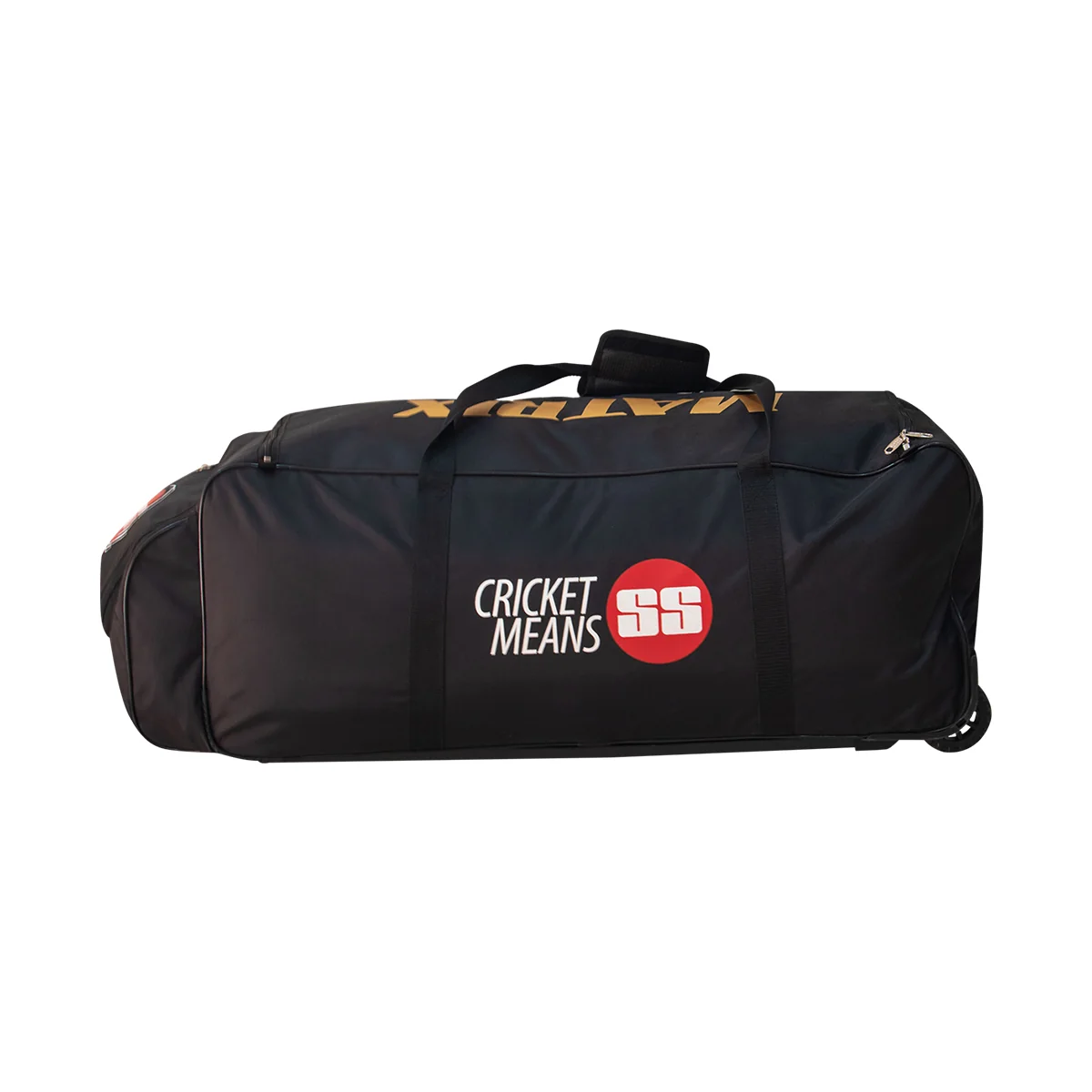 SS Matrix Professional Cricket Wheelie Kit Bag - Duffle w/ Wheels, Multiple Compartments, Black & Orange - Lightweight, Durable & Easy to Carry - Image 2