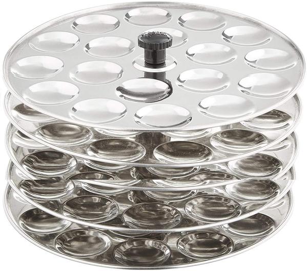 TABAKH 5-Rack Stainless Steel Mini Idli Stand, Makes 90 Mini Idlys