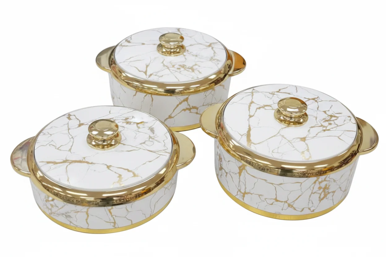TABAKH Goldmate Casserole Hot-Pot Set of 3 (1500ml,2000ml,2500ml) - Image 3
