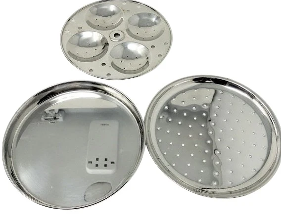 TABAKH Stainless Steel Cooker - 9 Plates | 3 Idli, 3 Dhokla, 3 Steamer Plates | Multi Purpose Pot, Steamer Set | Induction and Gas Friendly - Image 3