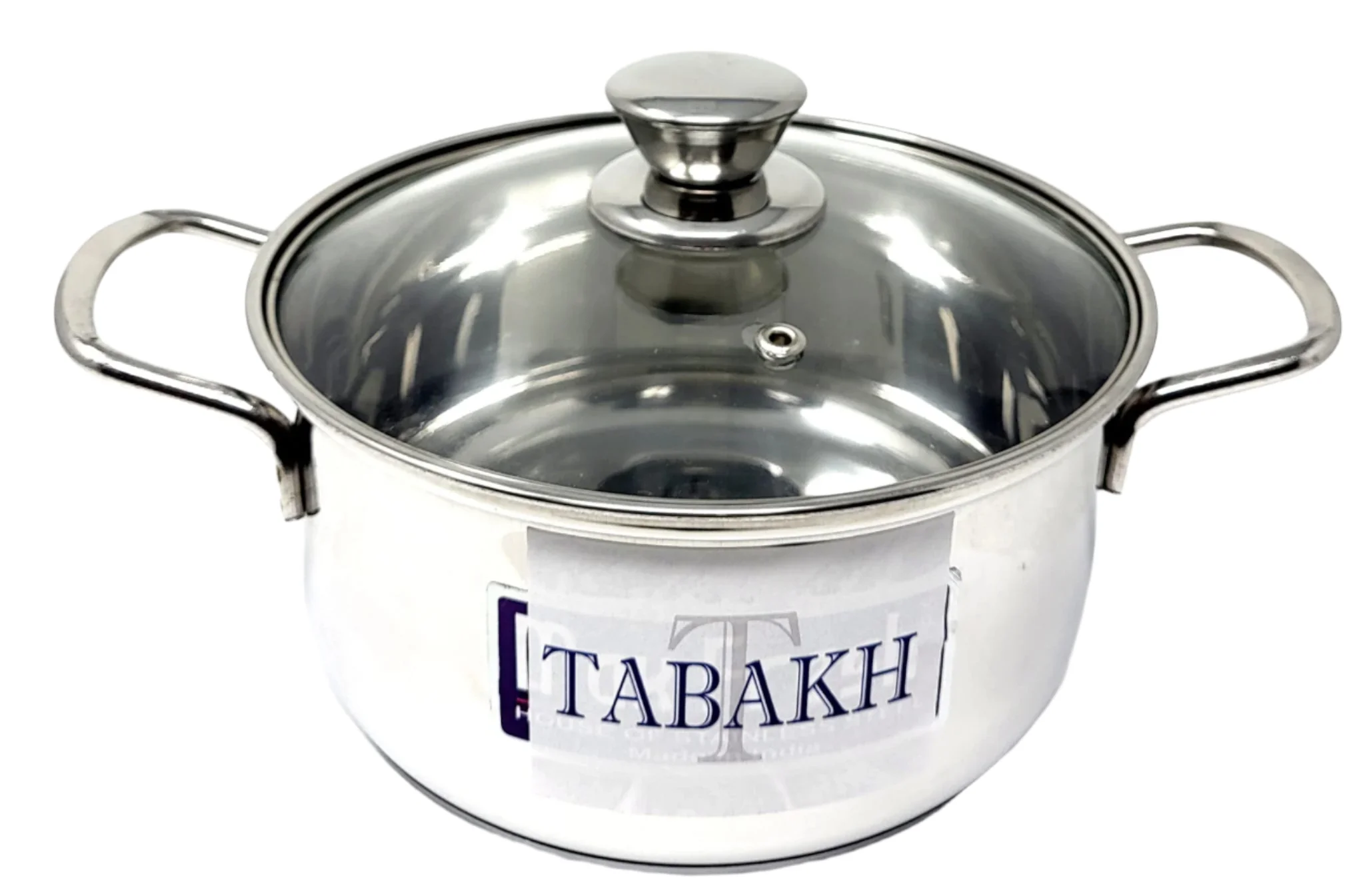 Tabakh Stainless Steel Casserole With Glass Lid 16cm - Image 2