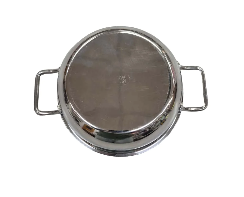 TABAKH Stainless Steel Kadai Flat Bottom - Image 2