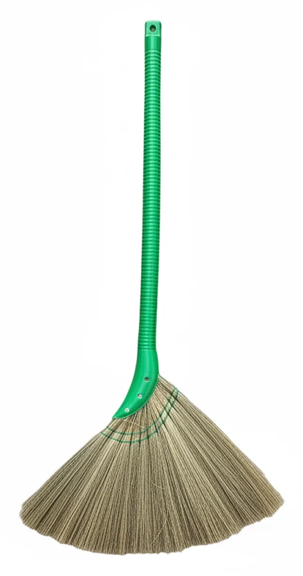 TABAKH Vietnam Hand Made Straw Soft Broom with Colored Handle 12" Head Width, 40" Overall Length 1 pc - Image 3