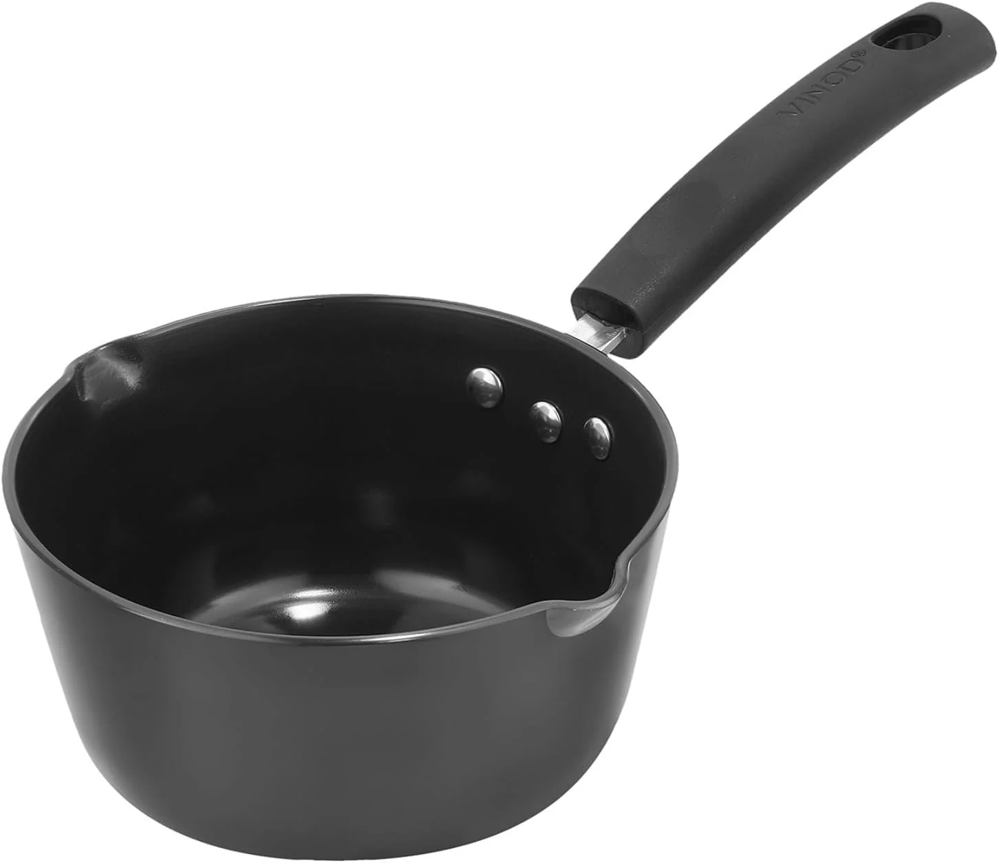 Vinod Black Pearl 14cm Hard Anodised Non Stick Milkpan