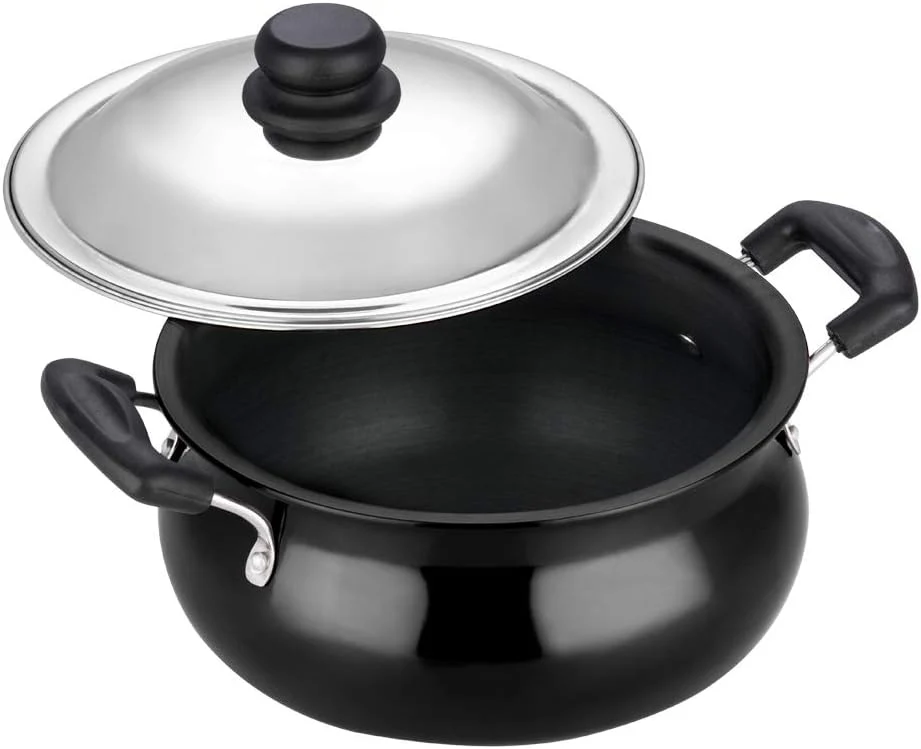 Vinod Hard Anodised Handi With Stainless Steel Lid 3 Liters - Image 2