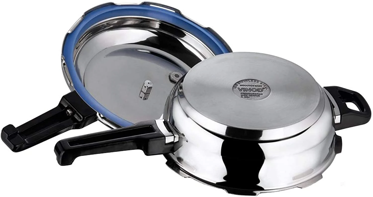Vinod Senior Splendid Stainless Steel Sandwich Bottom Pressure Pan 4.5 Liters - Image 4
