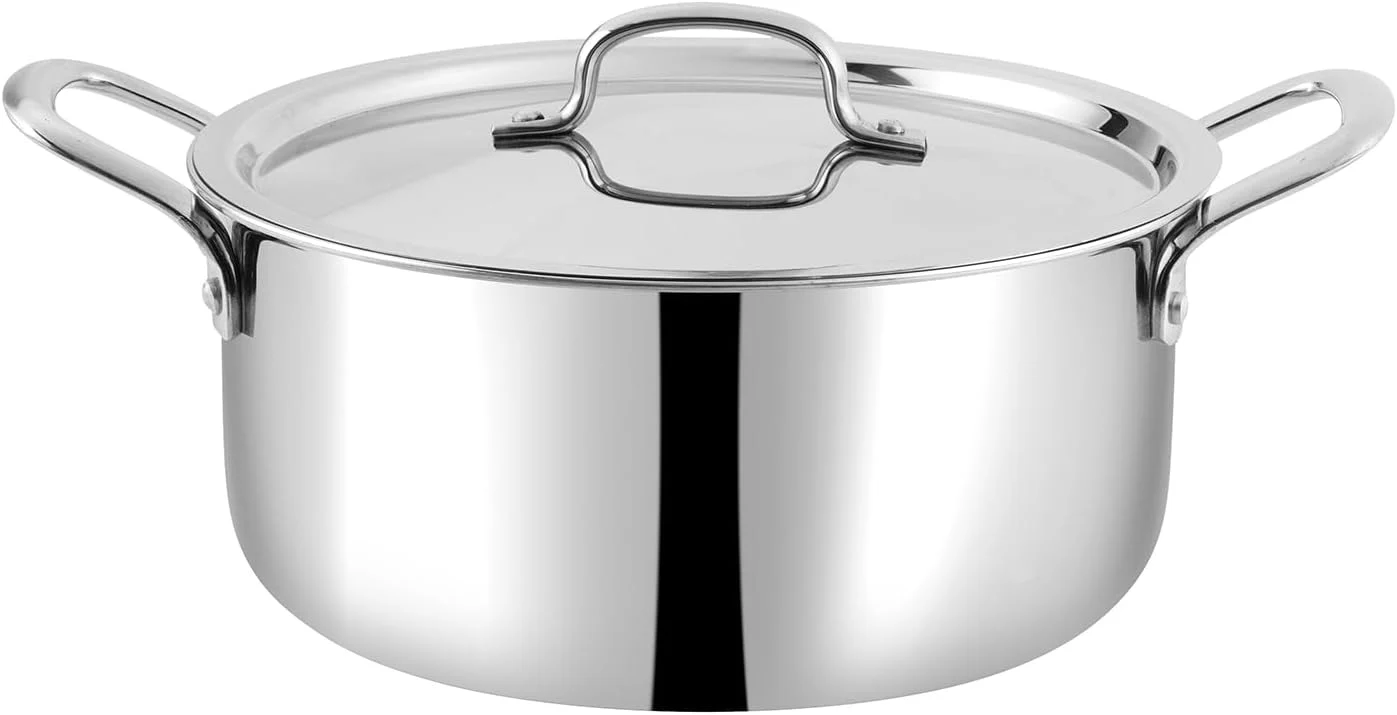 Vinod Smart Triply Stainless Steel Extra Deep Casserole 30cm (10.2 Liter) With Lid Induction Friendly - Image 3