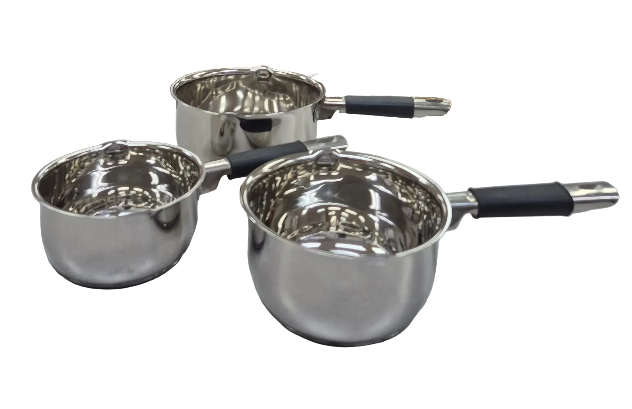 Vinod Stainless Steel Milkpan 3 Pcs Set